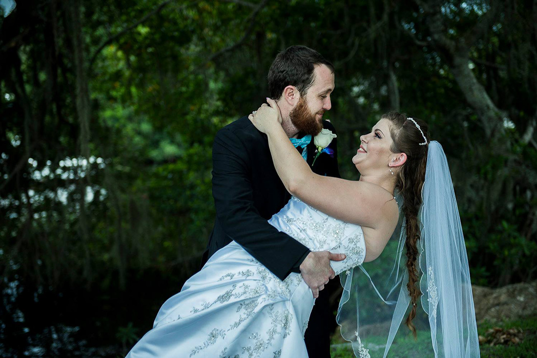 Couple during their elopement ceremony